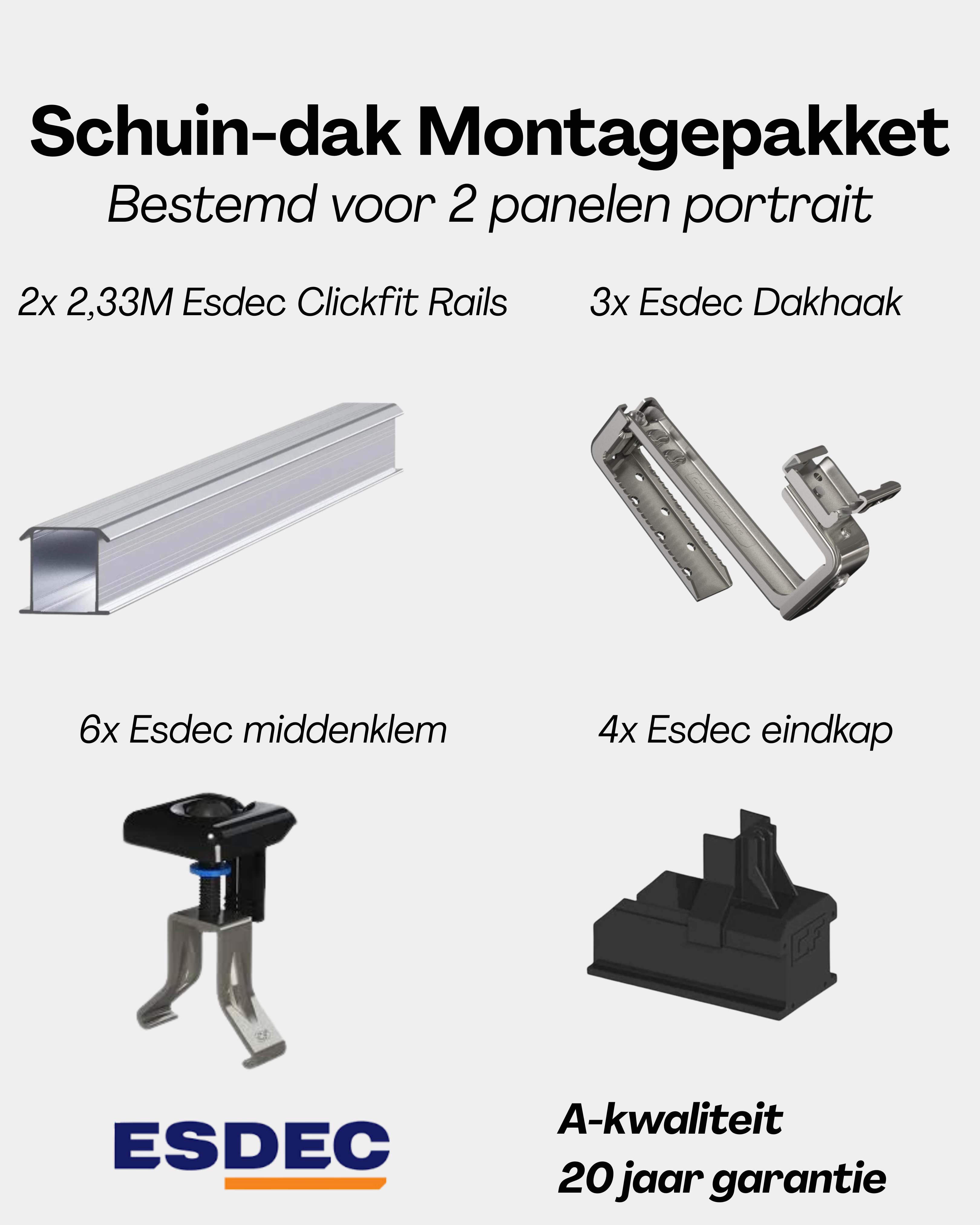 Growatt Plug & Play Zonnepaneel Systeem – 2 Panelen (incl. micro-omvormer, bekabeling & panelen)
