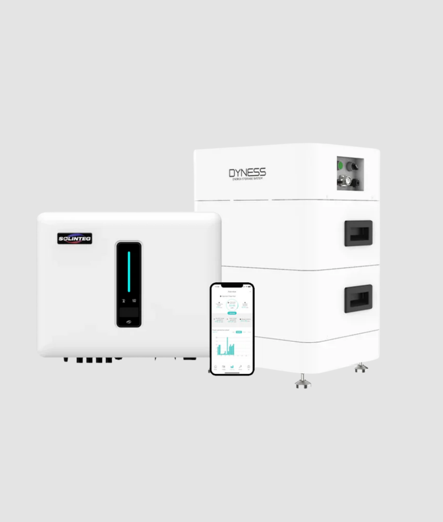 Compleet Dyness-systeem met Solinteg hybride omvormer – opslag van 7 tot 21,3 kWh