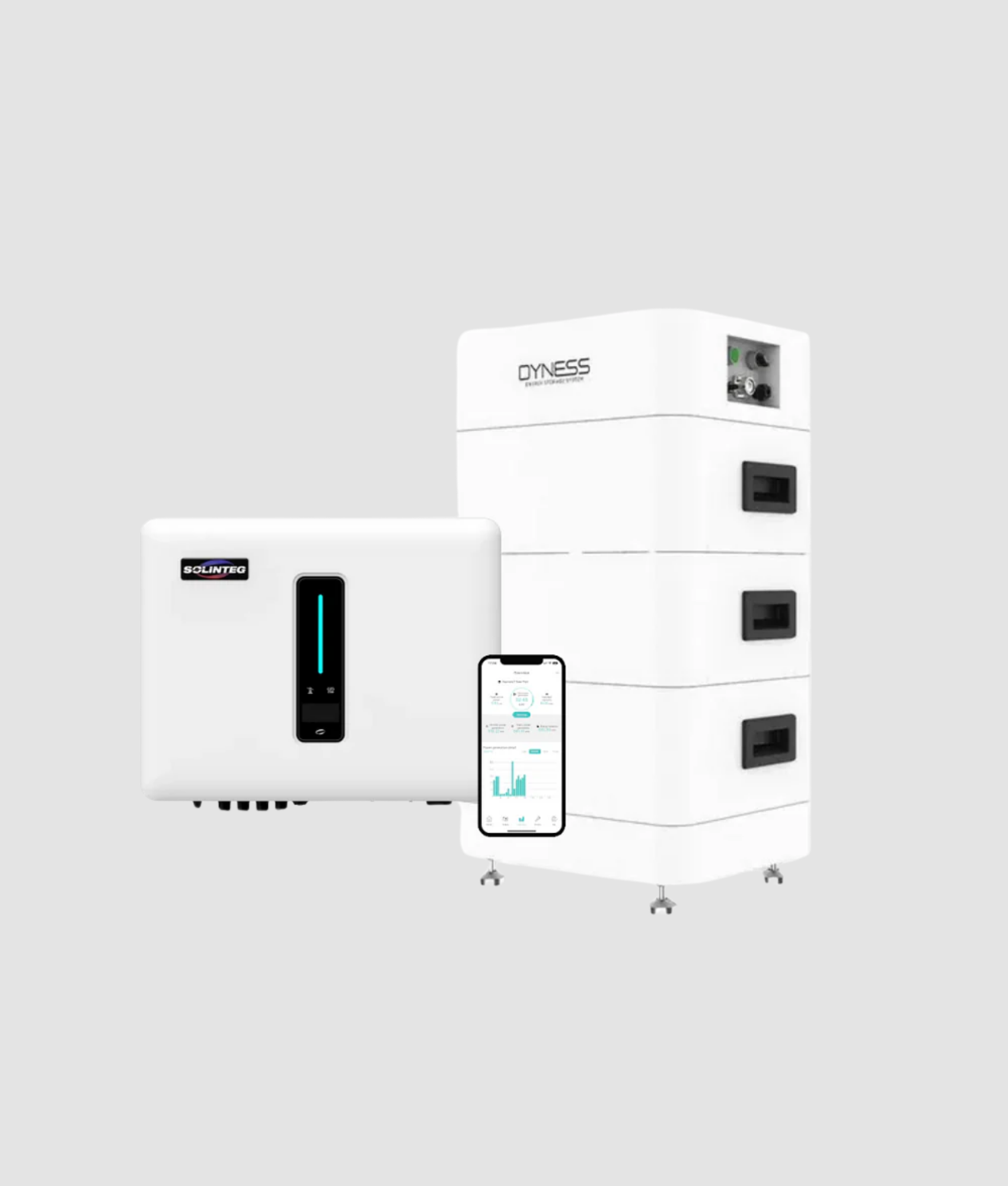 Compleet Dyness-systeem met Solinteg hybride omvormer – opslag van 7 tot 21,3 kWh